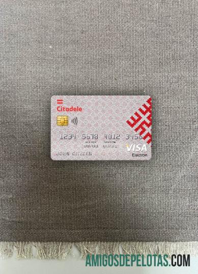 Cartão Visa Electron da Letônia Citadele Bank Photolook Front exemplo